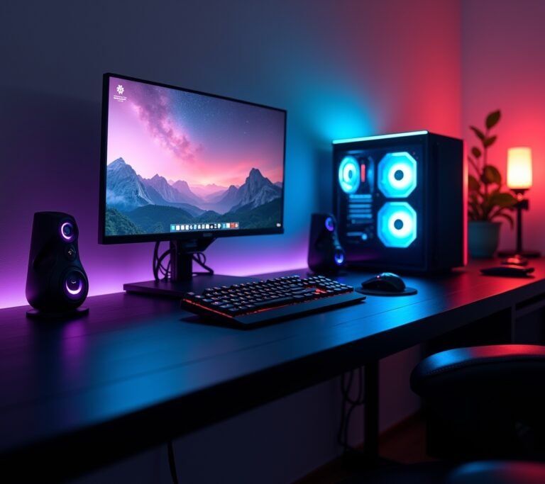 Clean cable-managed setup