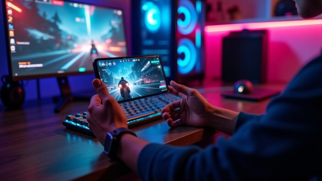 Gaming on both devices