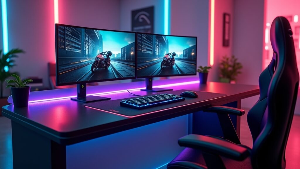 Gaming desk features