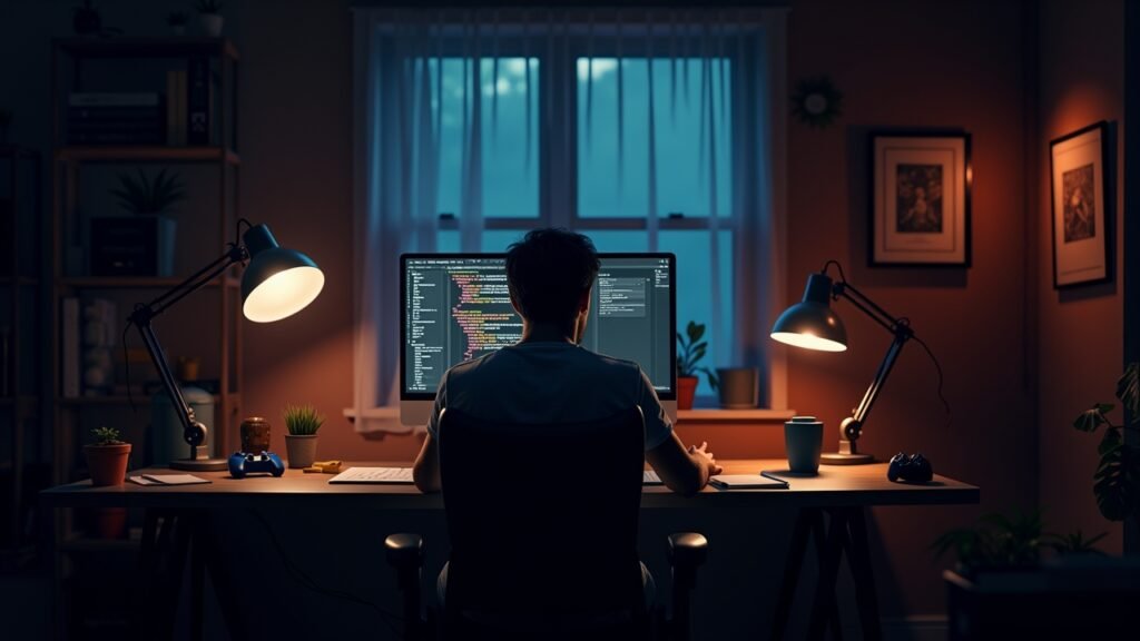 Indie game developer working