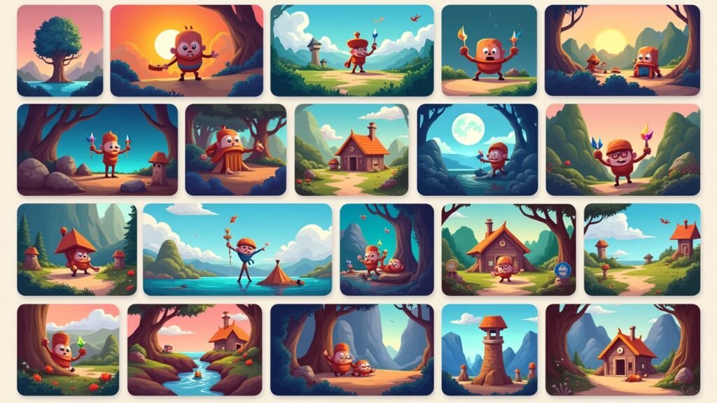 Collection of indie game art