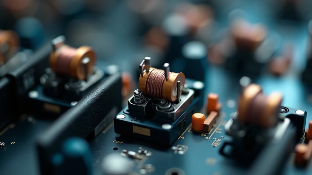 Close-up of mechanical switches