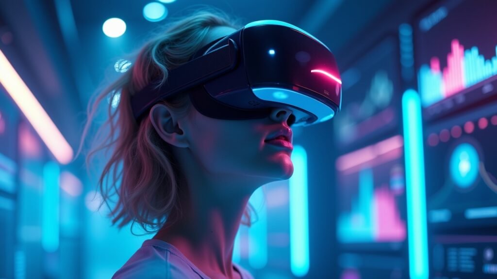 Person using VR headset