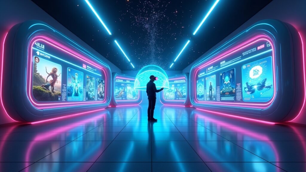 VR game library showcase