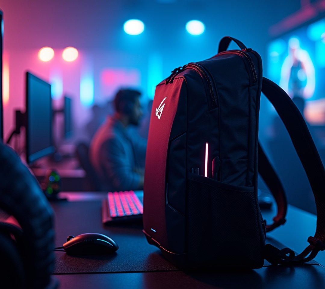 Gaming backpack with gear