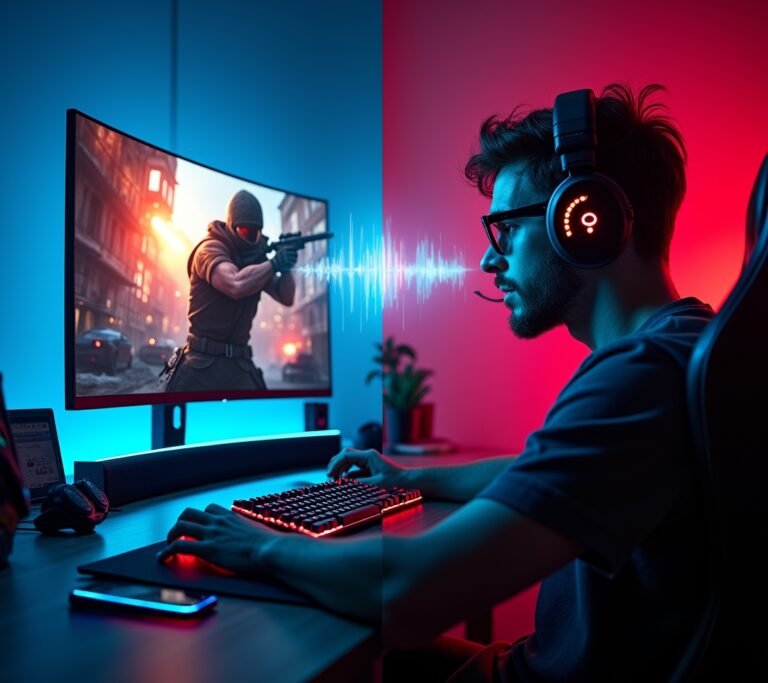 Gaming soundbar setup