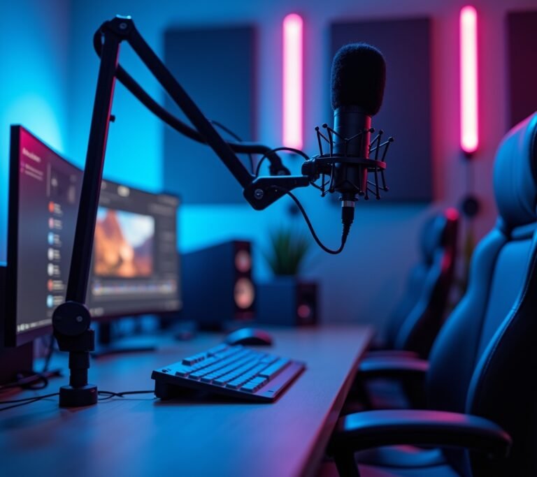 Microphone boom arm